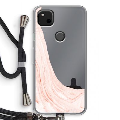 Peach bath: Pixel 4a Transparant Hoesje met koord