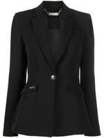 Philipp Plein blazer à logo strassé - Noir - thumbnail