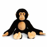 Keel Toys pluche knuffel chimpansee aap - zwart - 38 cm - Apen