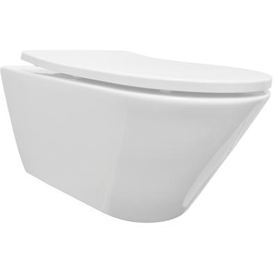 Wiesbaden Stereo Wandcloset Rimless - Glans Wit