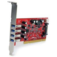StarTech.com 4-poorts PCI SuperSpeed USB 3.0-adapterkaart met SATA-/SP4-voeding - thumbnail