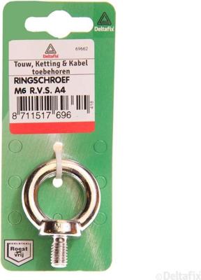 Ringschroef m6 rvs - Deltafix
