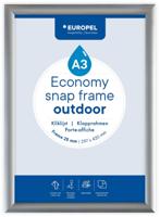 Europel clicklijst Economy, waterdicht, lijst 25 mm, ft A3, zilver