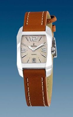 Horlogeband Festina F16137-1 Leder Cognac 16mm