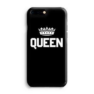 Queen zwart: iPhone 8 Plus Volledig Geprint Hoesje