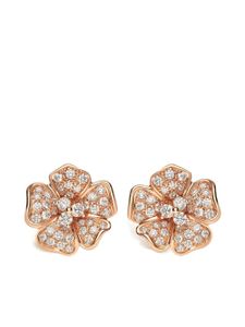 LEO PIZZO boucles d'oreilles Flora en or rose 18ct ornées de diamants