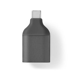 USB Adapter | USB-C Male | VGA Female | 1080p | Vernikkeld | Grijs | Polybag