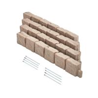 VEVOR 4x Gazonrand PE Steenlook Bedrand 1190x100x155mm