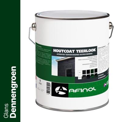 Afinol Houtcoat Teerlook Glans Dennengroen 5 liter