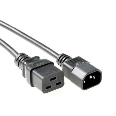 ACT AK5025 230V Stroomkabel C14/C19 Zwart - 2 meter