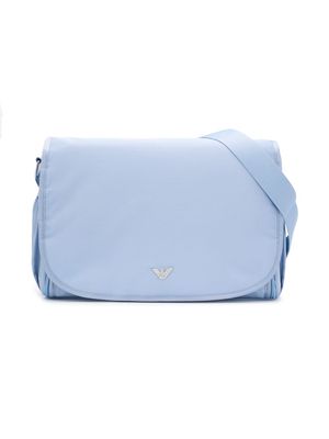 Emporio Armani Kids sac à langer à plaque tête de mort - Bleu