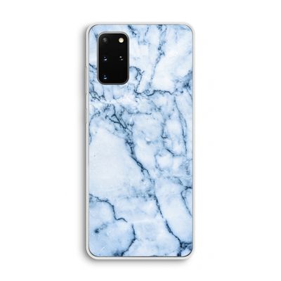 Blauw marmer: Samsung Galaxy S20 Plus Transparant Hoesje