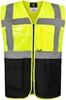 Korntex KX810 CO² Neutral Multifunctional Executive Safety Vest Hamburg - Signal Yellow/Black - XXL