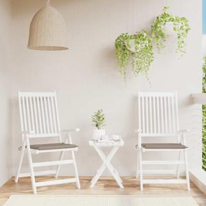 VidaXL Tuinstoelkussens 2 st 50x50x4 cm stof taupe