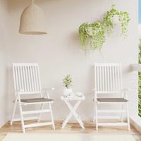VidaXL Tuinstoelkussens 2 st 50x50x4 cm stof taupe