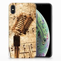 Apple iPhone Xs Max | Siliconen hoesje | met foto Bladmuziek