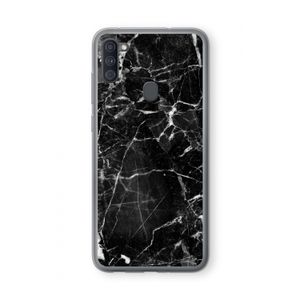 Zwart Marmer 2: Samsung Galaxy A11 Transparant Hoesje