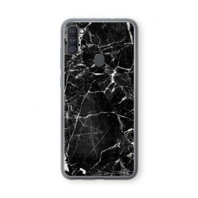 Zwart Marmer 2: Samsung Galaxy A11 Transparant Hoesje