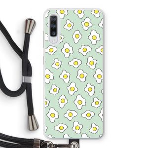 Spiegeleitjes: Samsung Galaxy A70 Transparant Hoesje met koord