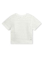 Chloé Kids t-shirt en maille ajourée - Blanc - thumbnail