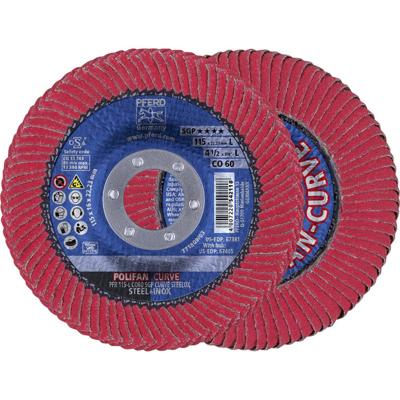 PFERD TOOLS 67689046 Co Sgp Curve Steelox Lamellenschijf Diameter 115 mm Boordiameter 22.23 mm 10 stuk(s)