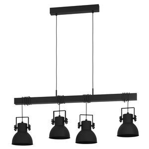 EGLO Shirebrook Hanglamp - E27 - 100 cm - Zwart