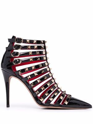 Valentino Garavani sandales Rockstud Caged - Noir
