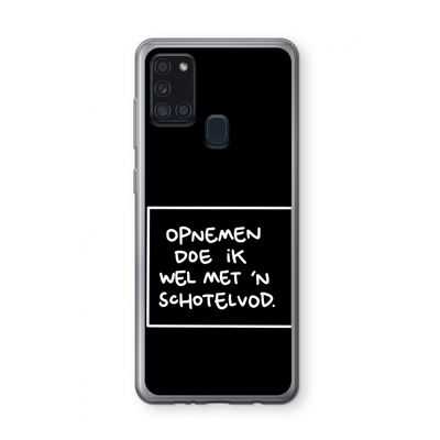 Schotelvod: Samsung Galaxy A21s Transparant Hoesje