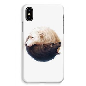 Yin Yang Wolves: iPhone XS Max Volledig Geprint Hoesje