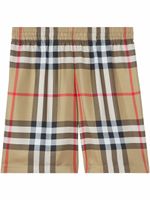 Burberry short en soie à carreaux - Marron