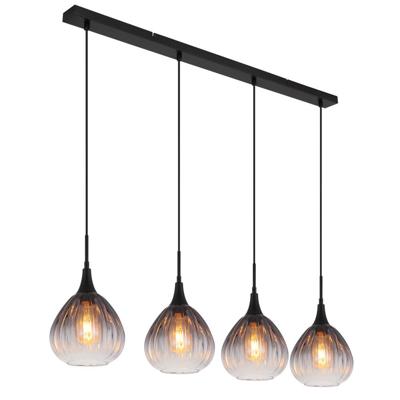 Globo Zwarte hanglampOlsen 4-lichts - 15887-4H