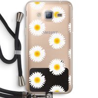 Margrietjes: Samsung Galaxy J3 (2016) Transparant Hoesje met koord