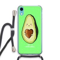 Avocuddle: iPhone XR Transparant Hoesje met koord Avocuddle: iPhone XR Transparant Hoesje met koord