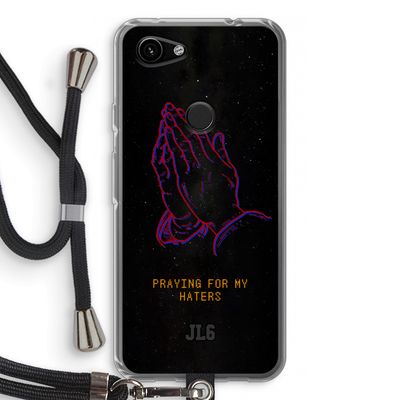 Praying For My Haters: Pixel 3a Transparant Hoesje met koord