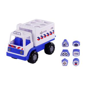 Cavallino Toys Cavallino Politievrachtwagen Vormenstoof met 6 Blokken, 26cm