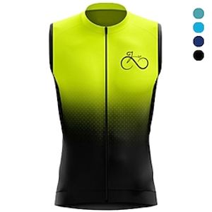 Voor heren Wielrenvest Wielrenshirt Mouwloos Fietsen Ves / Mouwloos Shirt Kleding Bovenlichaam met 3 achterzakken Bergracen Wegwielrennen Ademend Sneldrogend Vochtregelerend Reflecterende strips Lightinthebox