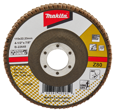 Makita Accessoires Lamellenschuurschijf 115mm Z80 - B-22648 B-22648