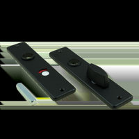 AMI Kortschild Wc 180/41 RH 8*55 Zwart 9005 Str - 739165