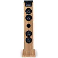 Torenluidspreker - THOMSON - Zwart/Hout - Bluetooth/CD/USB/SD, 60W, FM-radio, Afstandsbediening, Voeding 230V