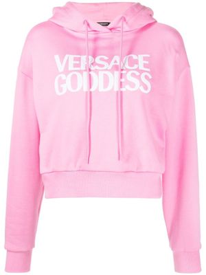 Versace hoodie à logo Versace Goddess - Rose