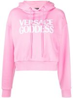Versace hoodie à logo Versace Goddess - Rose