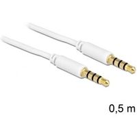 Delock 83439 Kabel Stereo Jack 3,5 mm 4-pins male > male 0,5 m - thumbnail