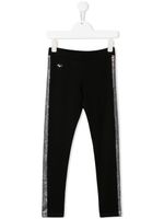 Philipp Plein Junior legging à bandes strassées - Noir - thumbnail