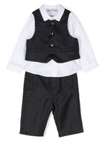 Emporio Armani Kids costume trois-pièces en coton - Bleu