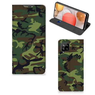 Samsung Galaxy A42 | Hoesje met Magneet | Army Dark