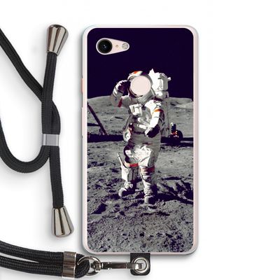 Spaceman: Pixel 3 XL Transparant Hoesje met koord