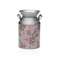 Vaas Versa Roze Metaal Blommor 13 x 15,5 x 21 cm