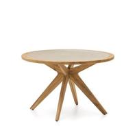 Kave Home - Julieta ronde tafel in beige polybeton en massief