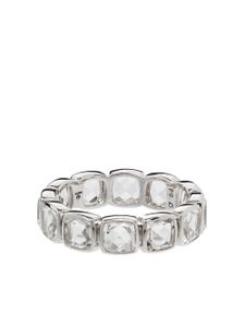 Tom Wood bague Cushion Band Rock ornée de cristaux - Argent