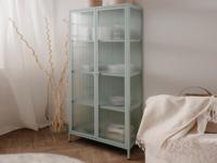 Vitrinekast MILLIE 2 deuren mintgroen Vitrinekast MILLIE 2 deuren mintgroen